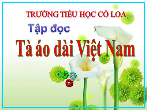 Tuần 30. Tà áo dài Việt Nam