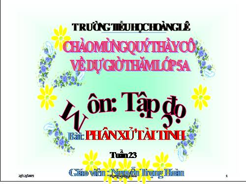 Tuần 23. Phân xử tài tình