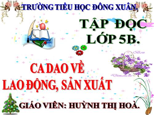 Tuần 17. Ca dao về lao động sản xuất