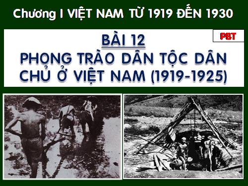 Bài 12. Phong trào dân tộc dân chủ ở Việt Nam từ năm 1919 đến năm 1925