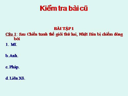 Bài 9. Quan hệ quốc tế trong và sau thời kì Chiến tranh lạnh