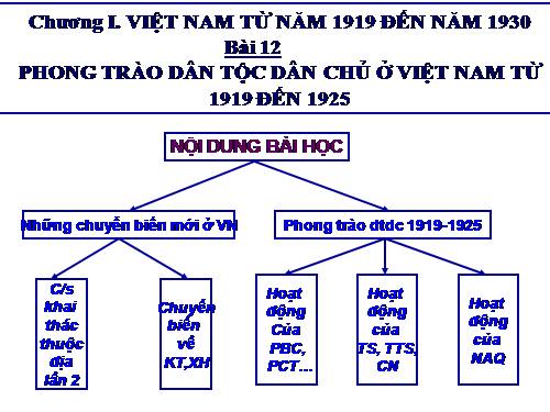 Bài 12. Phong trào dân tộc dân chủ ở Việt Nam từ năm 1919 đến năm 1925