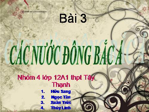 Bài 3. Các nước Đông Bắc Á