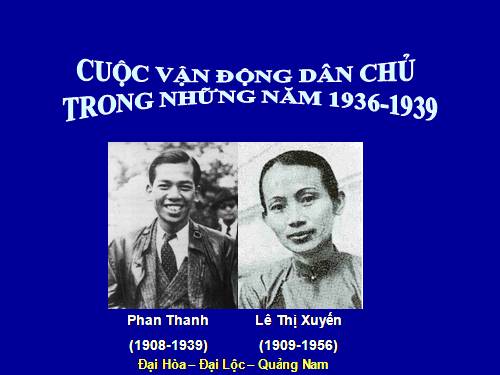 Bài 15. Phong trào dân chủ 1936 - 1939