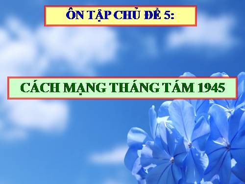 Ôn tập CM 8/1945