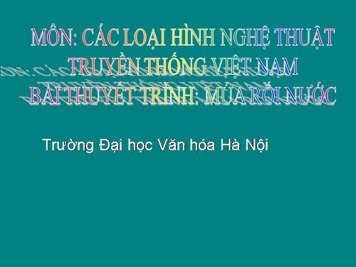 múa rối nước