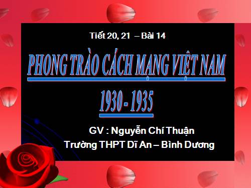 Bài 14. Phong trào cách mạng 1930 - 1935