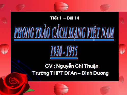 Bài 14. Phong trào cách mạng 1930 - 1935