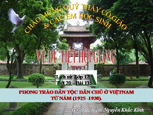 Bài 13. Phong trào dân tộc dân chủ ở Việt Nam từ năm 1925 đến năm 1930