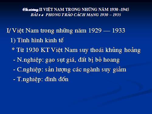 Bài 14. Phong trào cách mạng 1930 - 1935