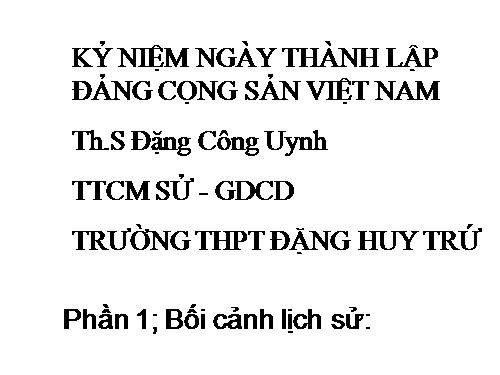 Kỷ niệm sinh nhật Đảng CS VN