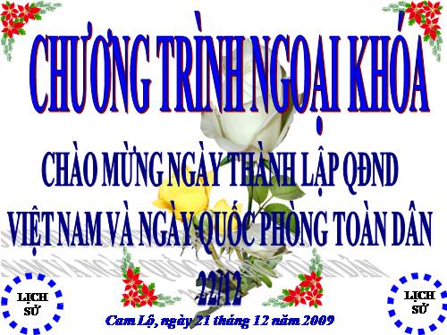 Ngoại Khóa 22/12 Tổ Lịch Sử