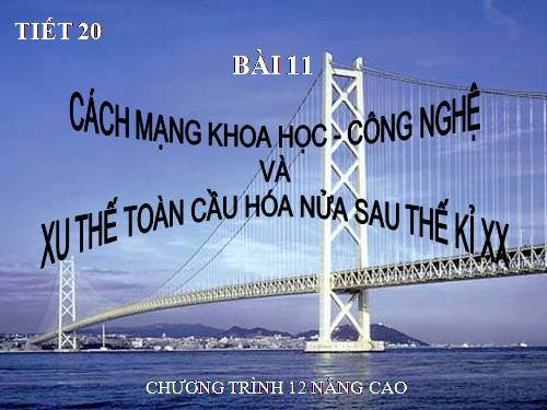 Bài 10. Cách mạng khoa học - công nghệ và xu thế toàn cầu hóa sau nửa thế kỉ XX