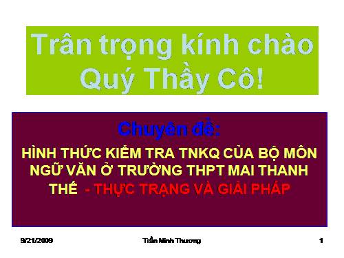 chuyen de chuyen mon_ra de trac nghiem