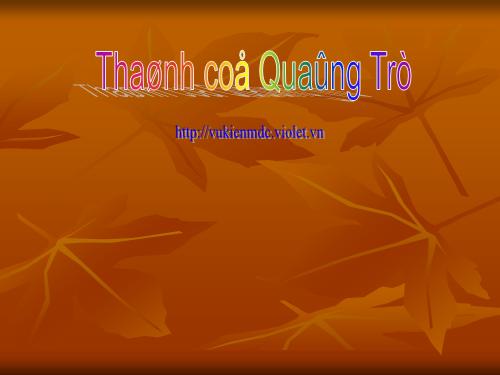 THÀNH CỔ QUẢNG TRỊ