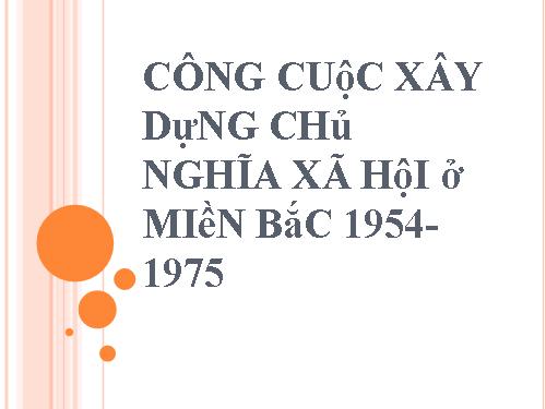 cách mạng XHCN ở MB