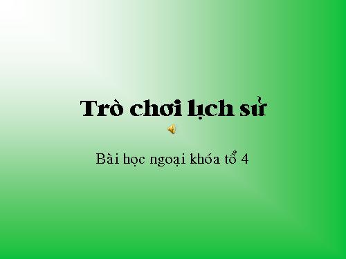 trò chơi lịch sử