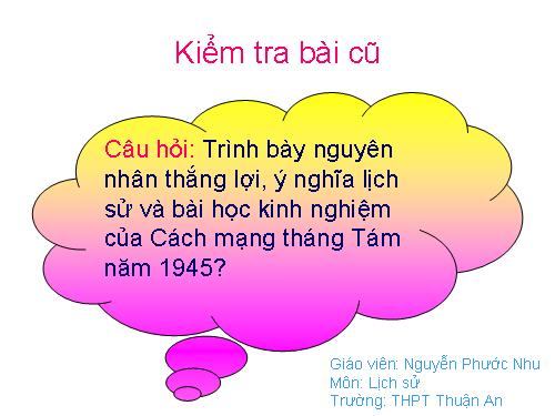 Bài 17. Nước Việt Nam Dân chủ Cộng hoà từ sau ngày 2-9-1945 đến trước ngày 19-12-1946