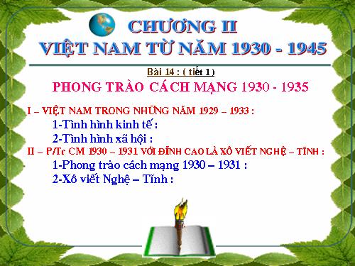 Bài 14. Phong trào cách mạng 1930 - 1935