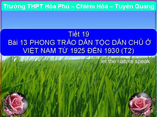 Bài 13. Phong trào dân tộc dân chủ ở Việt Nam từ năm 1925 đến năm 1930