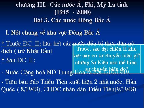 Bài 3. Các nước Đông Bắc Á