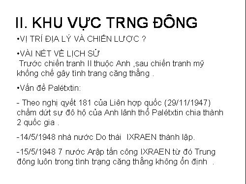 Khu vực Trung Đông