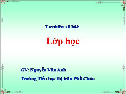 Bài 15. Lớp học