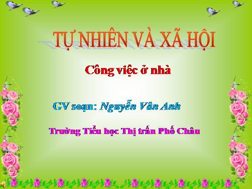 Bài 13. Công việc ở nhà.