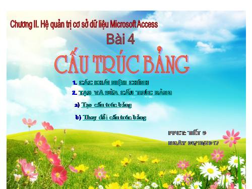 Bài 4. Cấu trúc bảng