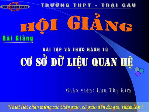 Bài tập và thực hành 10. Hệ cơ sở dữ liệu quan hệ