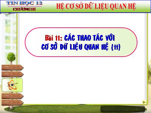 Bài 11. Các thao tác với cơ sở dữ liệu quan hệ