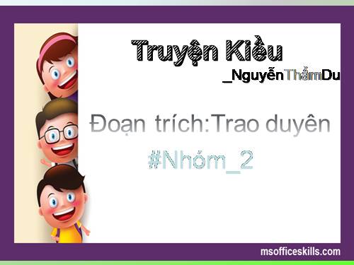 Tuần 29. Trao duyên