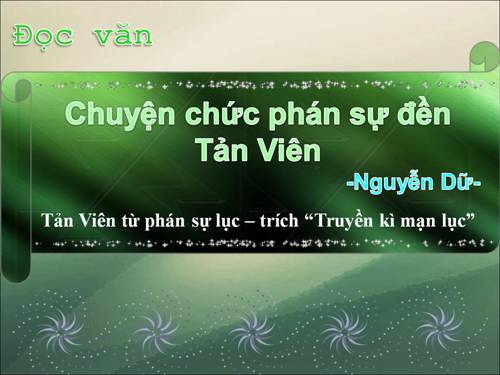 Tuần 24. Chuyện chức phán sự đền Tản Viên