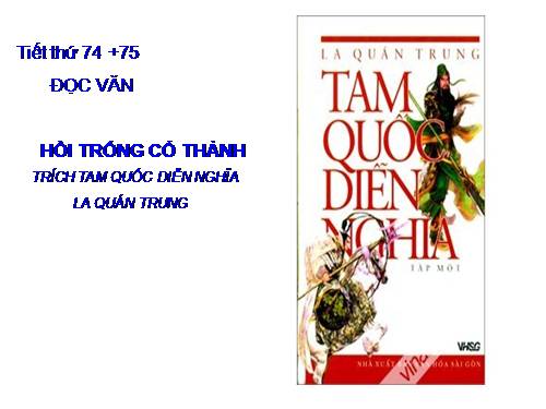 Tuần 26. Hồi trống cổ Thành