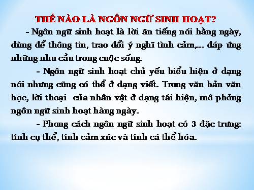 Tuần 28. Phong cách ngôn ngữ nghệ thuật