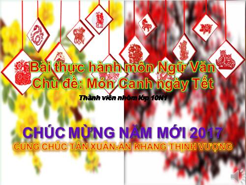 Bài thực hành môn văn - món canh ngày tết