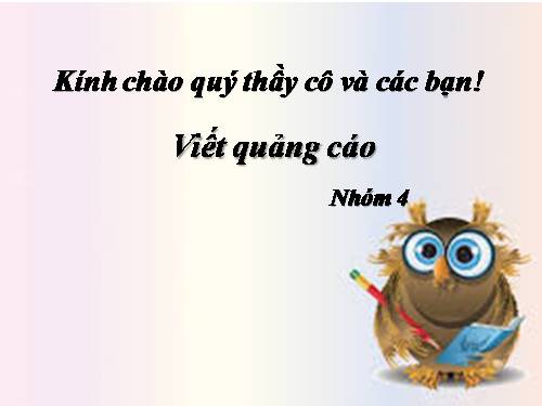 Tuần 33. Viết quảng cáo