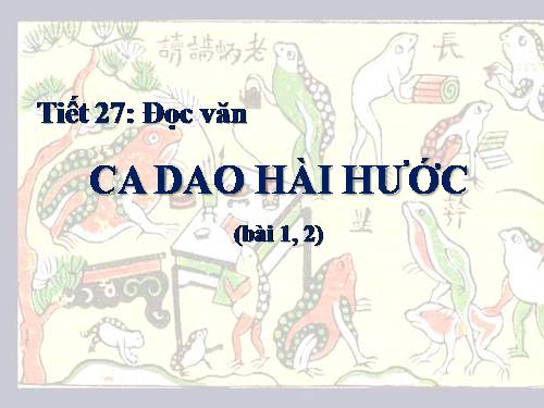 Tuần 10. Ca dao hài hước