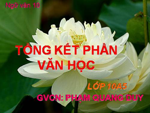 Tuần 34. Tổng kết phần Văn học