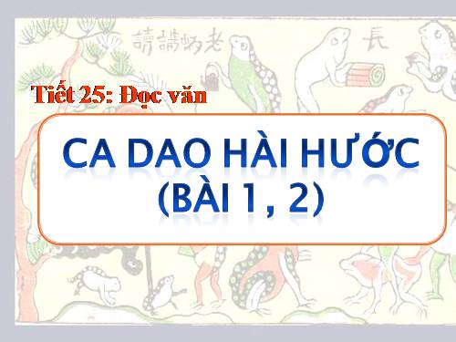 Tuần 10. Ca dao hài hước