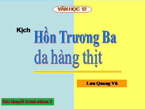 Tuần 29. Hồn Trương Ba, da hàng thịt