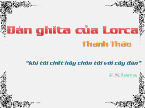 Tuần 14. Đàn ghi ta của Lorca