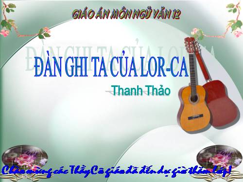 Tuần 14. Đàn ghi ta của Lorca