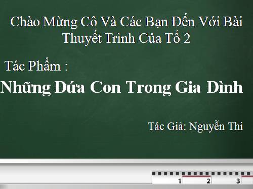 Tuần 23. Những đứa con trong gia đình