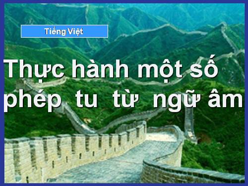 Tuần 11. Thực hành một số phép tu từ ngữ âm