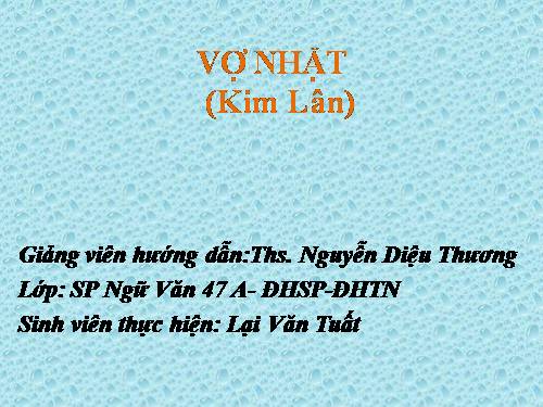 Tuần 21. Vợ nhặt