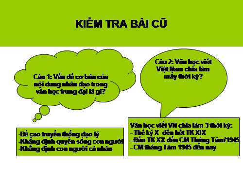 Tuần 1. Khái quát văn học Việt Nam từ Cách mạng tháng Tám năm 1945 đến hết thế kỉ XX