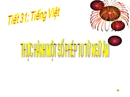 Tuần 11. Thực hành một số phép tu từ ngữ âm