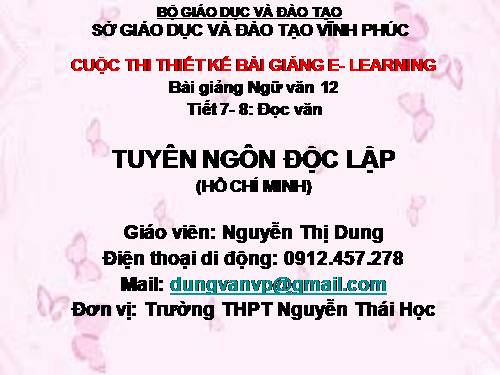 Tuần 2. Tuyên ngôn Độc lập