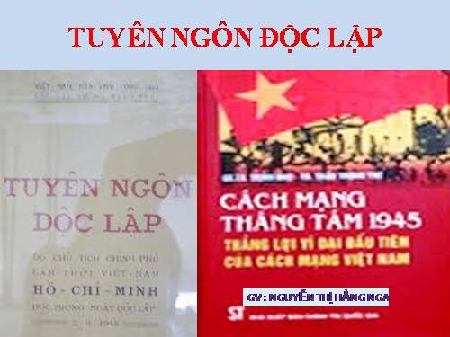 Tuần 2. Tuyên ngôn Độc lập